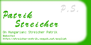 patrik streicher business card